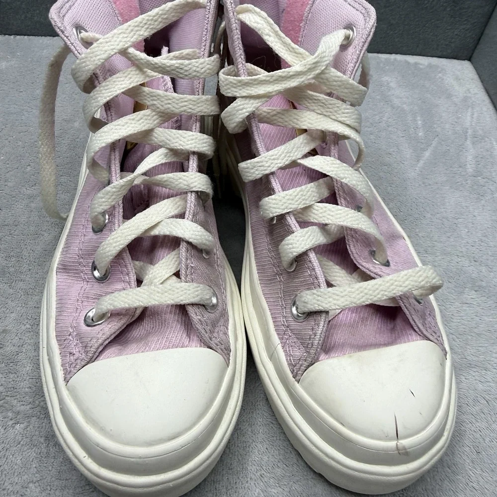 Converse Chuck Taylor All Star Lugged Lift White Platform Canvas, Youth Sz 3(35)